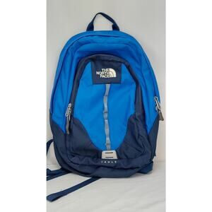 The North Face Vault Blue Backpack Laptop Hiking Outdoor School Travel Commuter